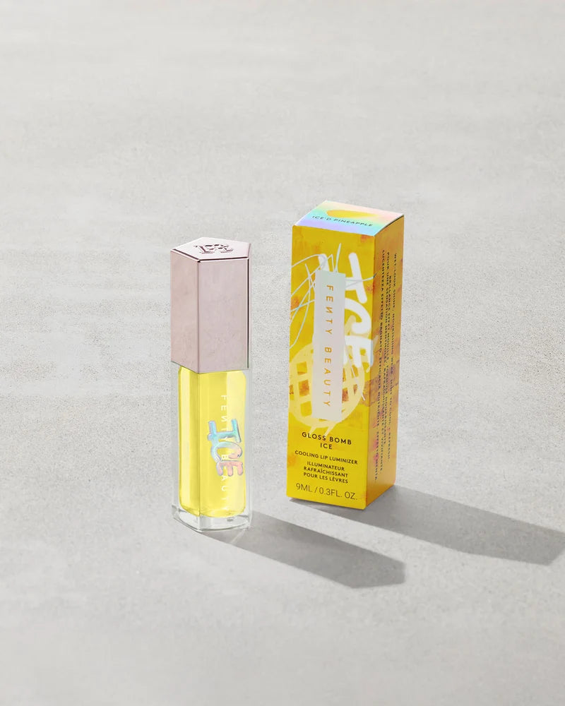 Fenty Beauty  
GLOSS BOMB ICE COOLING LIP LUMINIZER - Ice’d Pineapple 🍍