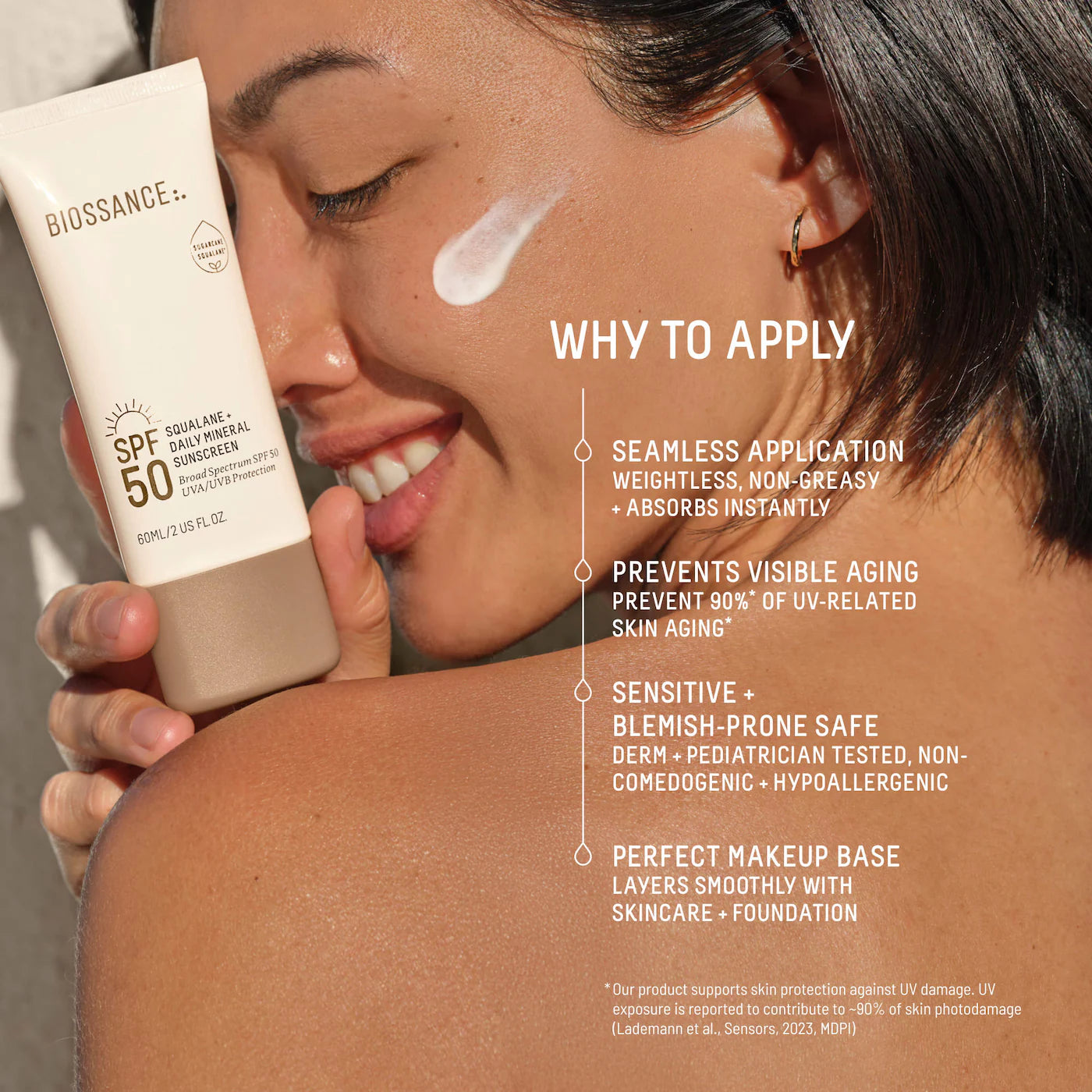 Biossance  Daily Hydration Mineral Face Sunscreen SPF 50+Squalane (mini) J