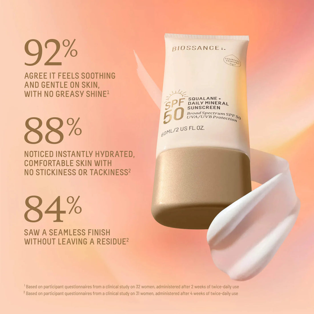 Biossance  Daily Hydration Mineral Face Sunscreen SPF 50+Squalane (mini) J