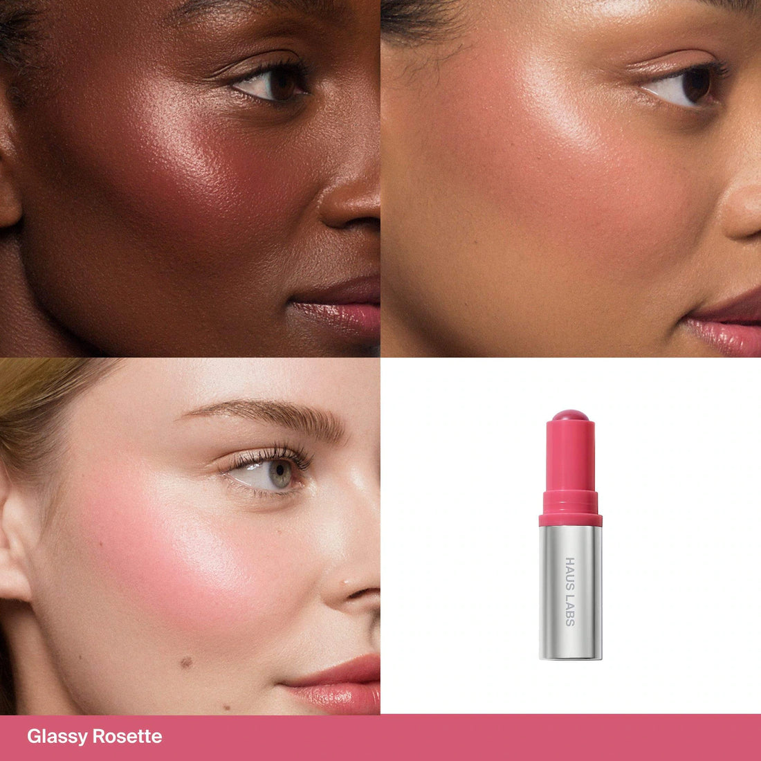 Haus Labs  Color Fuse Longwear Hydrating Glassy Lip + Cheek Blush Balm Stick (no box)