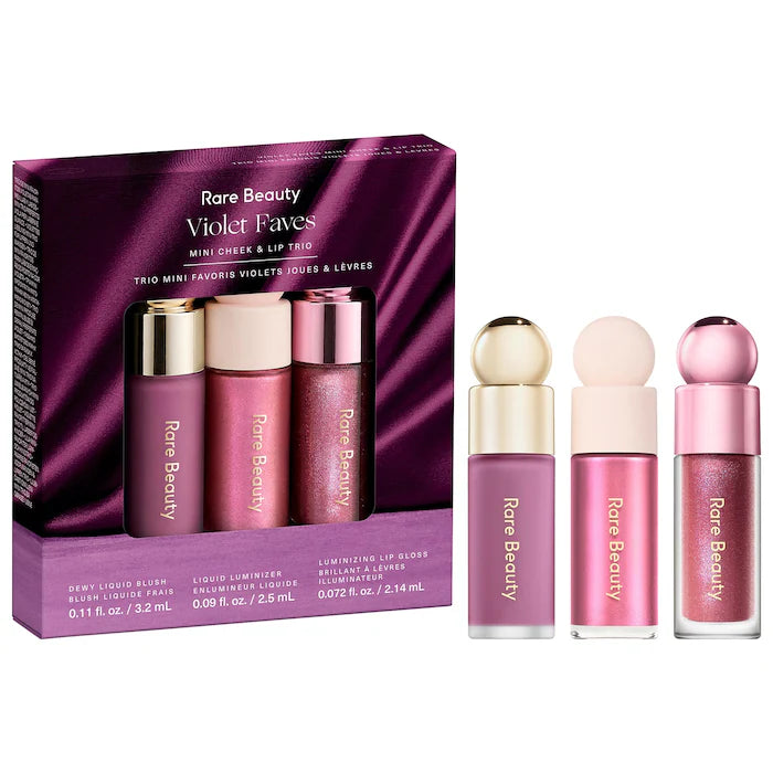 Rare Beauty 
Violet Faves Mini Cheek and Lip Trio Makeup Gift Set 💜