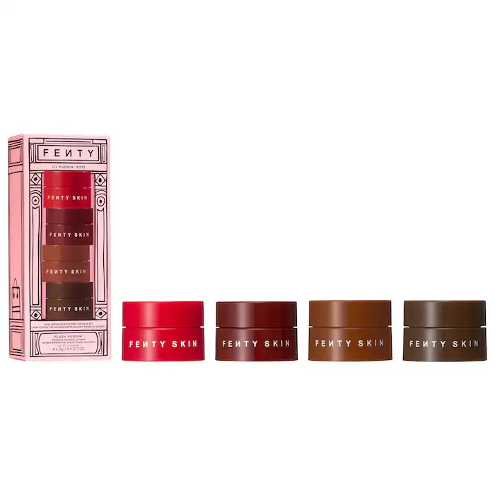 Fenty Beauty 
Lil Puddin' Pots Mini Intensive Recovery Lip Mask Set ❤️✔️