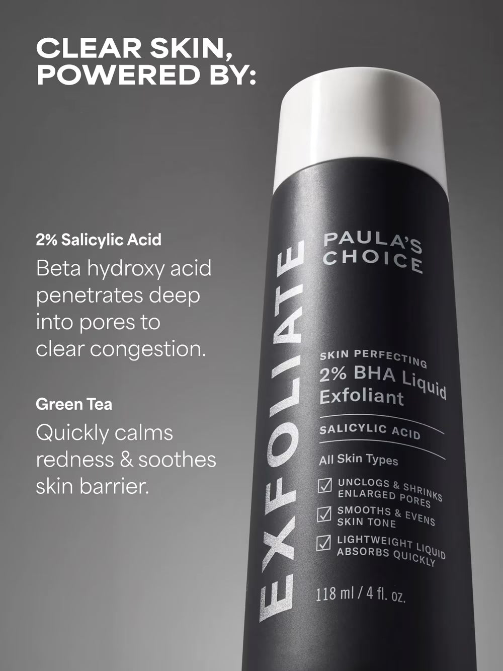 Paula’s Choice
2% BHA Liquid Exfoliant 🖤