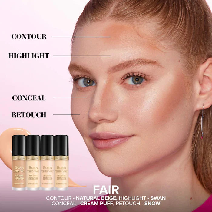 Too Faced 
Born This Way Super Coverage Multi-Use Concealer with Hyaluronic Acid 🤎
