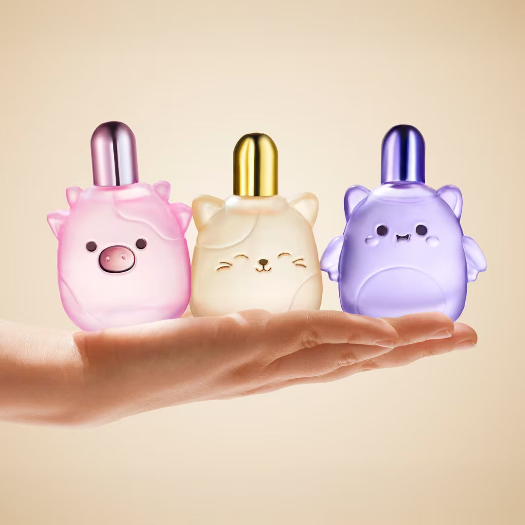 SQUISHMALLOWS FRAGRANCES 
3-Piece Coffret Set 💜🩷💛