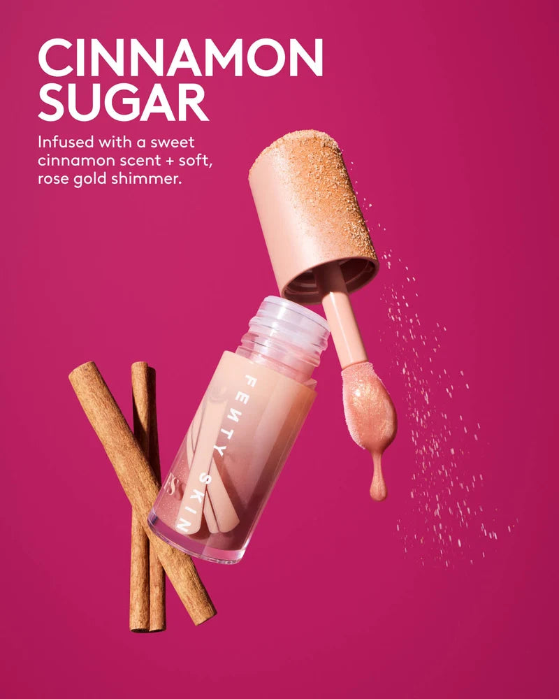 Fenty Beauty  
FENTY TREATZ HYDRATING + STRENGTHENING LIP OIL 
Cinnamon Suger 🍩✔️