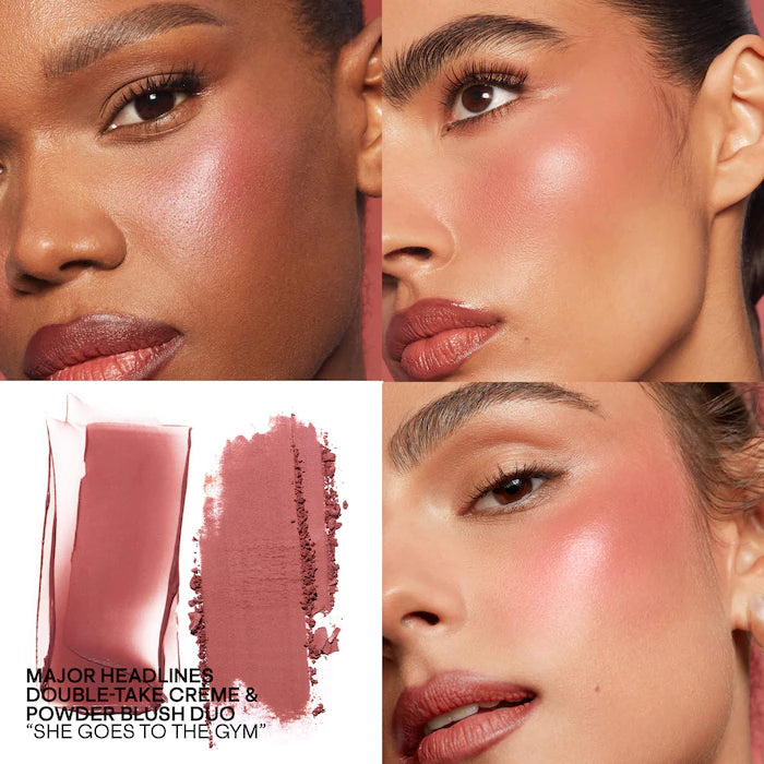 PATRICK TA     
Mini Major Headlines Double-Take Crème & Powder Blush Duo 🤎