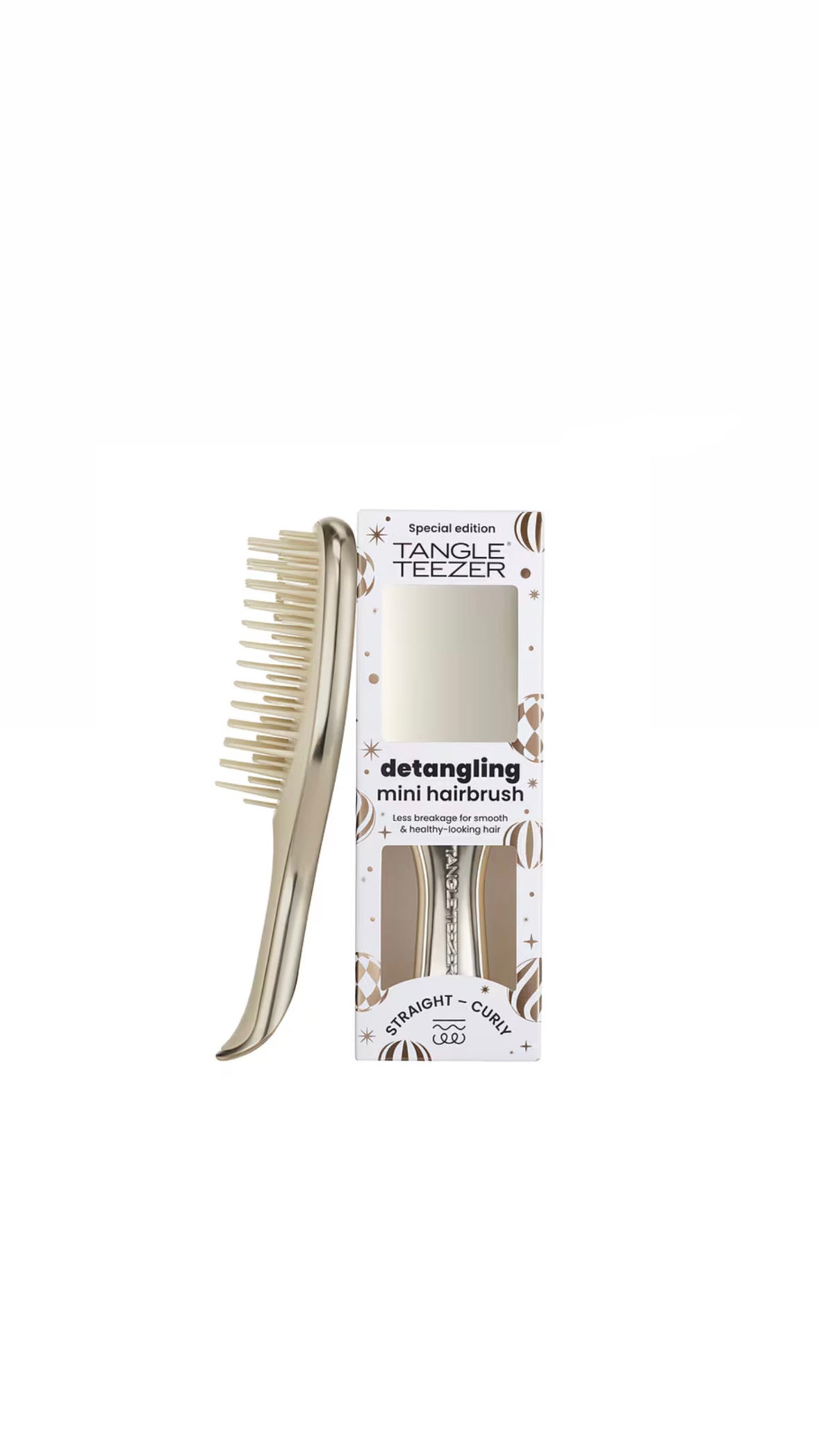 Tangle Teezer 
The Mini Chrome Ultimate Detangler in Champagne Gold 💛