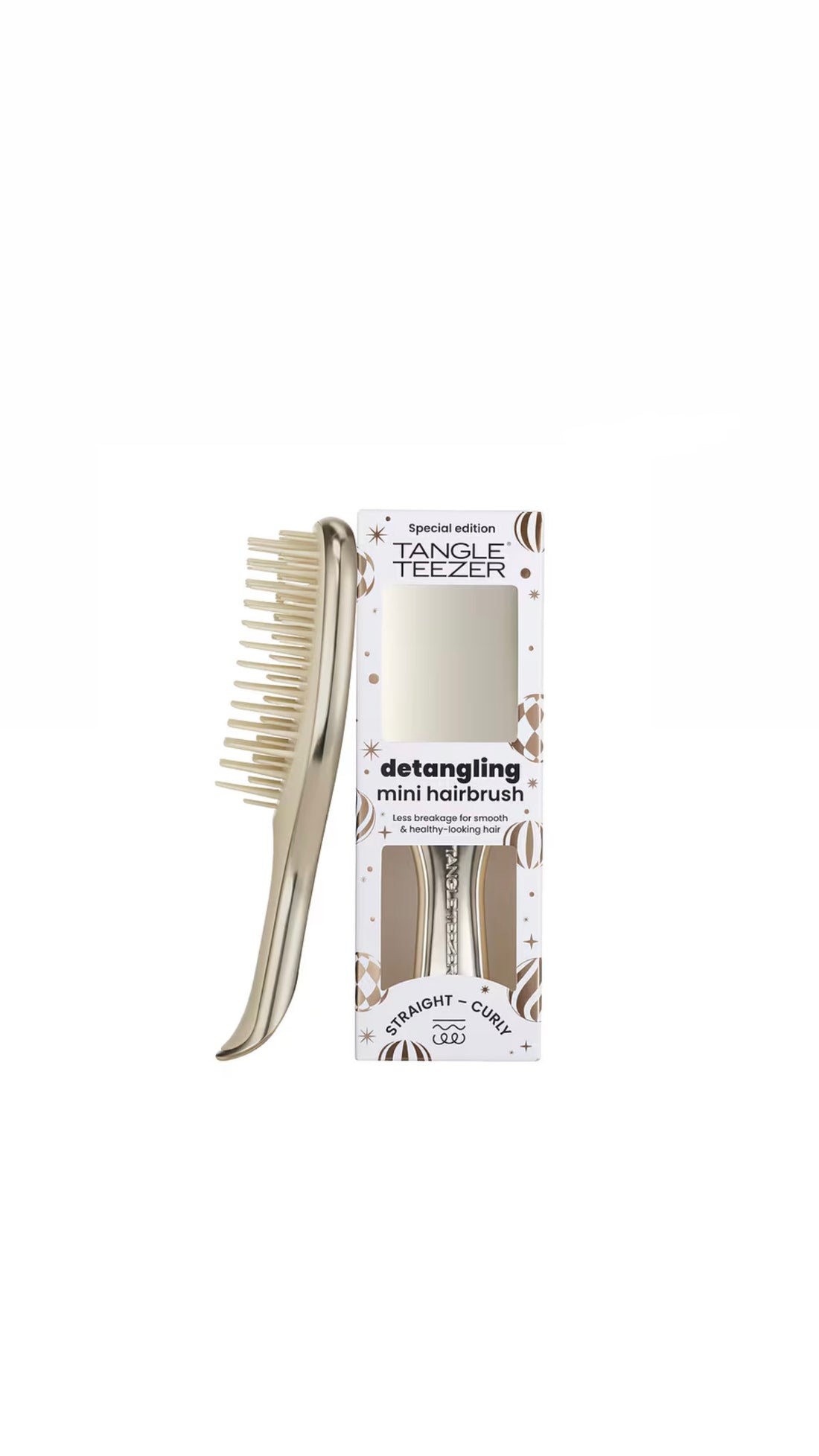 Tangle Teezer 
The Mini Chrome Ultimate Detangler in Champagne Gold 💛