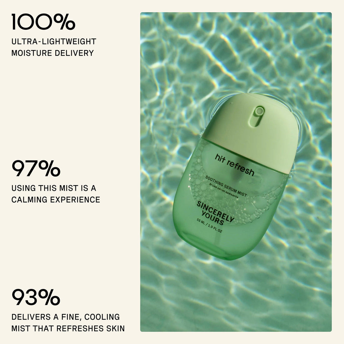 Sincerely Yours 
Hit Refresh Soothing Serum Mist 💚