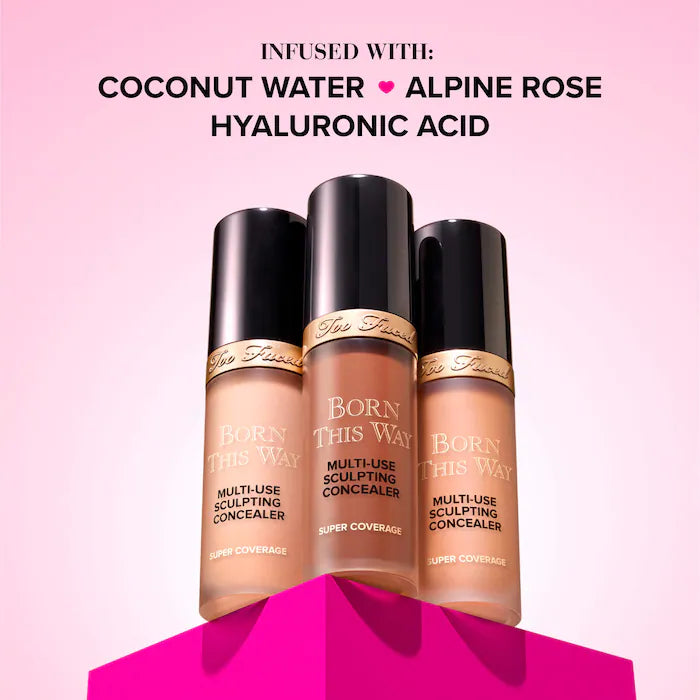 Too Faced 
Born This Way Super Coverage Multi-Use Concealer with Hyaluronic Acid 🤎