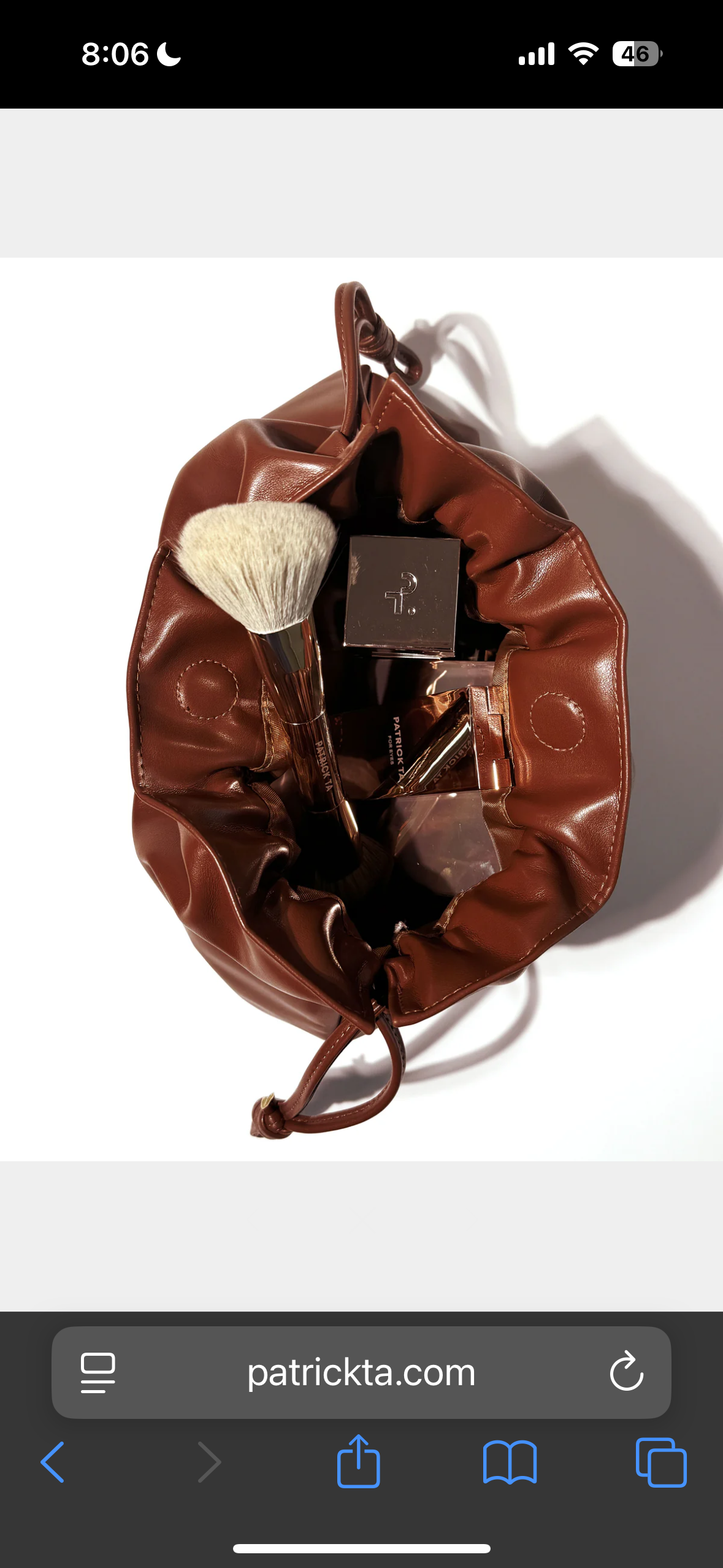 Patrick Ta     
The Elevated Beauty Bag In Brown 🤎