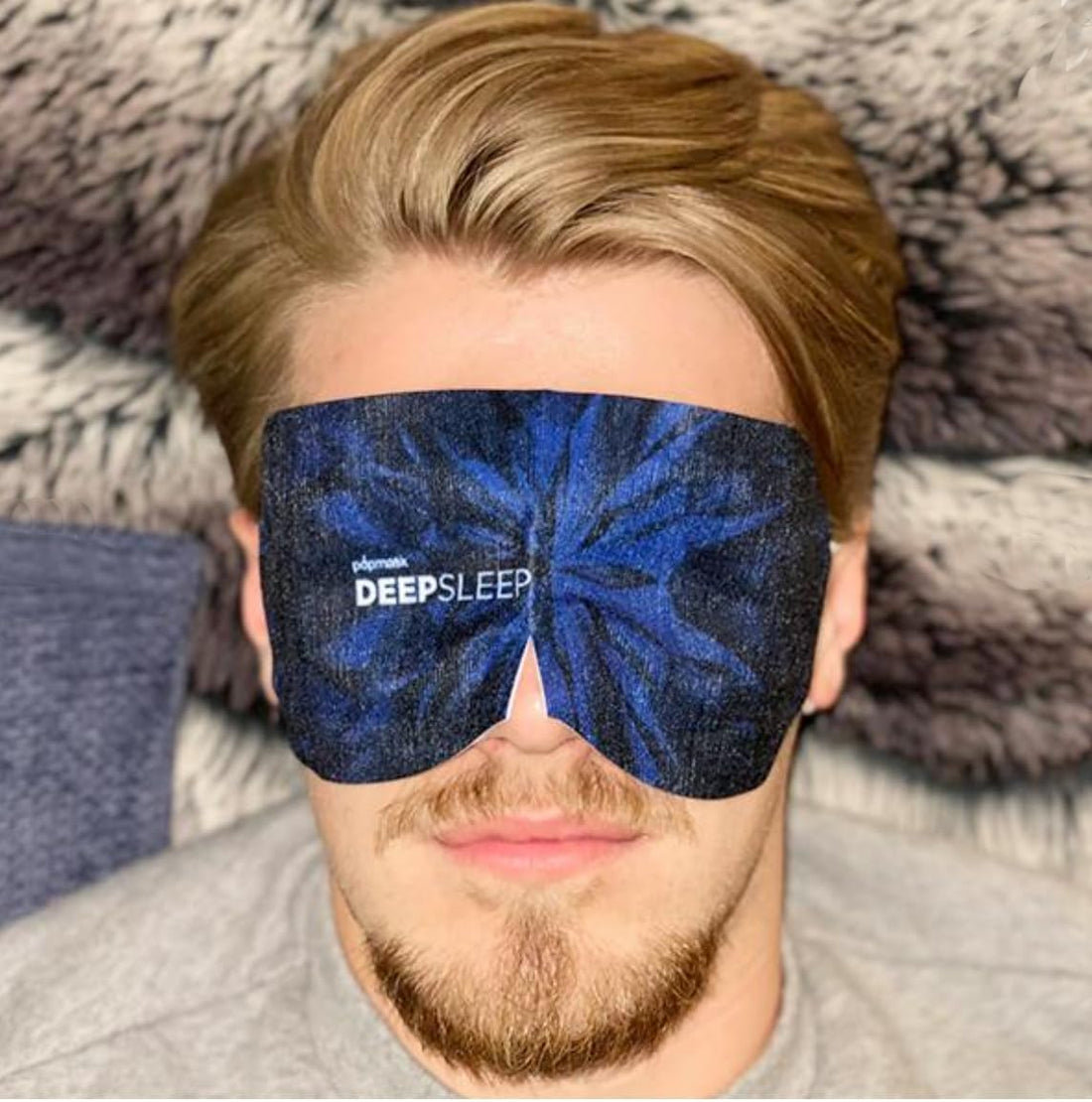 Popmask Deep Sleep Self-Heating Eye Masks for Men, Natural Steam Heat Relief for Migraines, Headaches, Allergies and Dry Eyes, 5 Eye Masks 💙