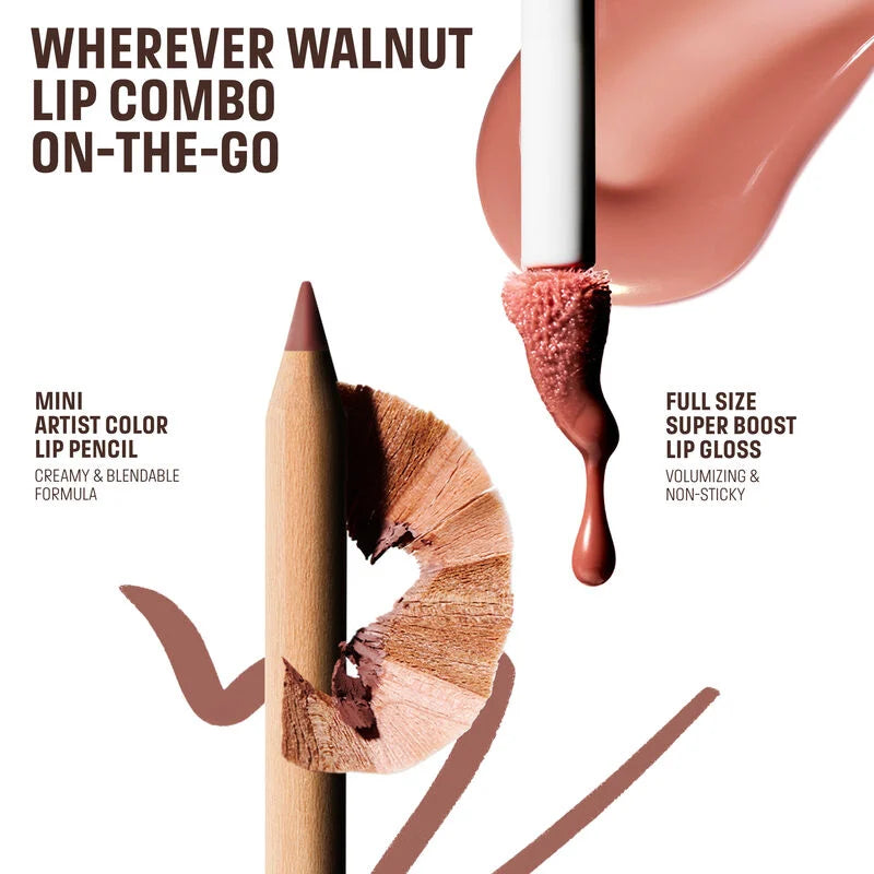 Makeup For Ever 
LIP PENCIL & GLOSS DUO    
wherever walnut 🤎