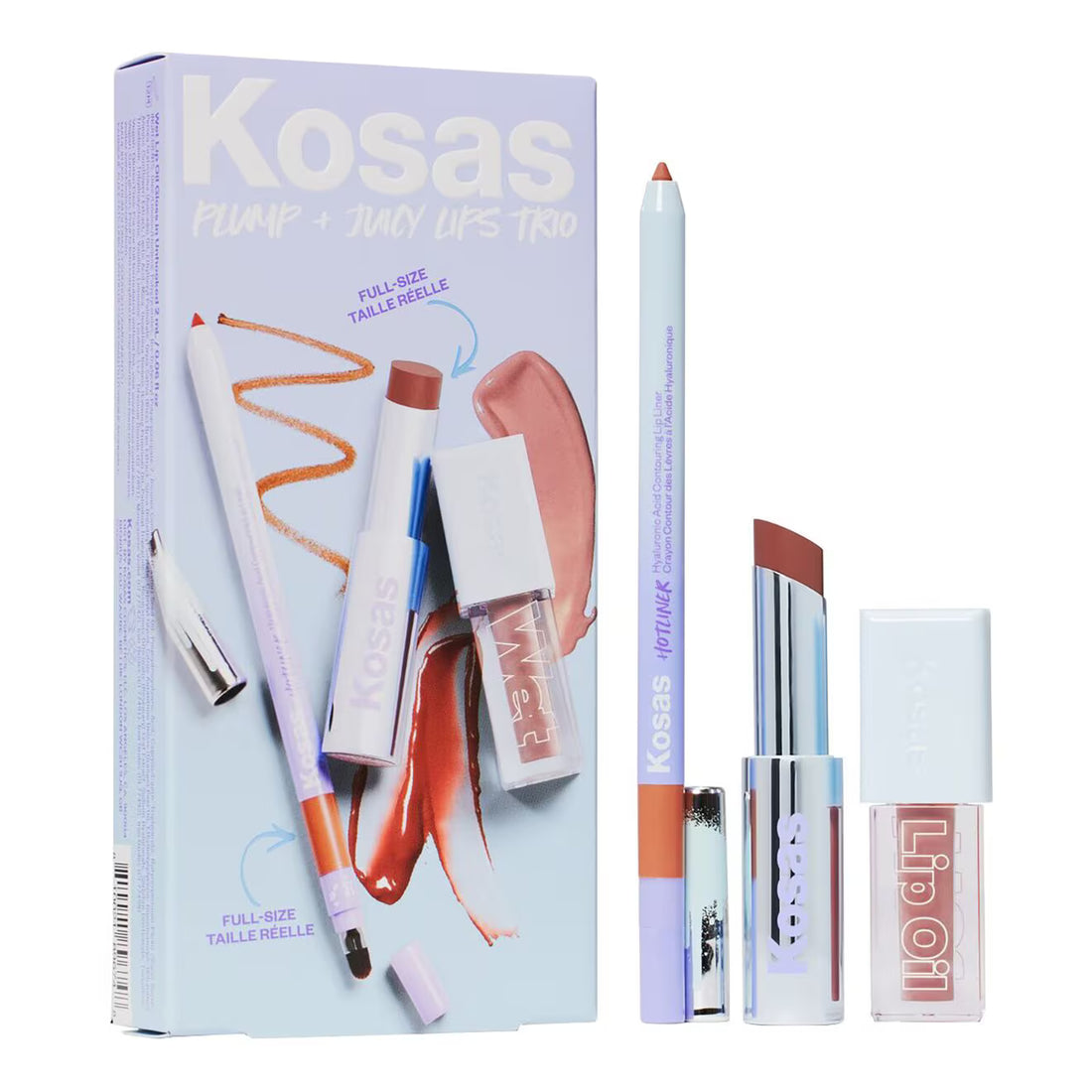 KOSAS       
Plump + Juicy Lips Trio Set 🩷🤎