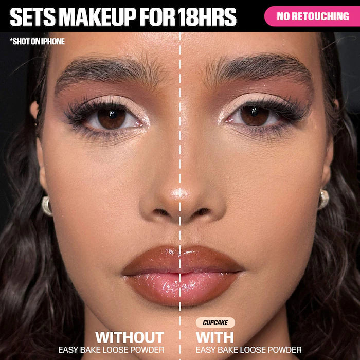 HUDA BEAUTY   
Easy Bake Loose Baking & Setting Powder - Cupcake 🧁 ✔️