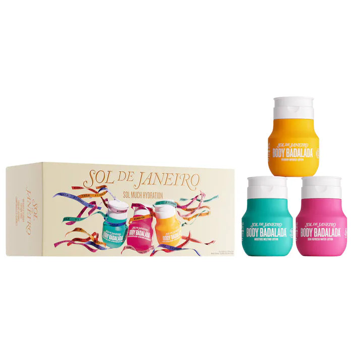 Sol de Janeiro 
Sol Much Hydration Travel Size Weightless Body Lotion Trio ❤️✔️