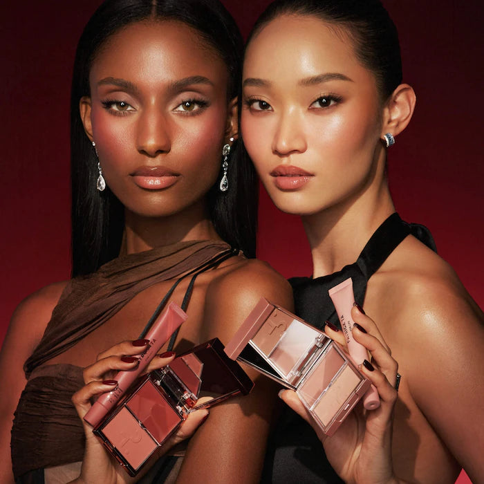 PATRICK TA   
Major Headlines Double-Take Crème & Powder Blush Duo & Lip Balm Makeup Gift Set  🤎✔️