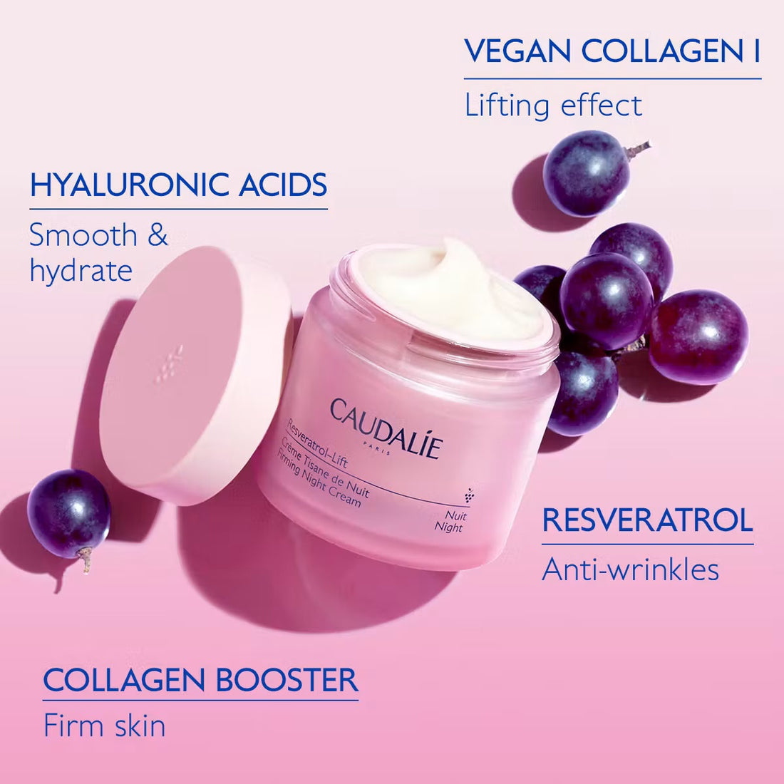 Caudalie     
Resveratrol-Lift Firming Night Cream 🩷