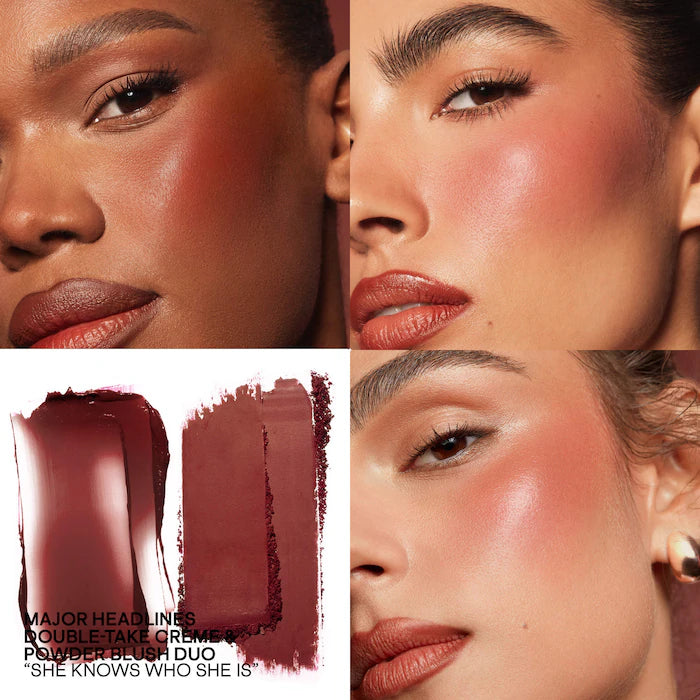 PATRICK TA     
Mini Major Headlines Double-Take Crème & Powder Blush Duo ❤️