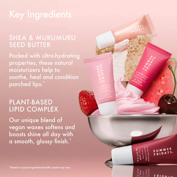 Summer Fridays     
The Lip Butter Balm Minis - Pink Set 🩷