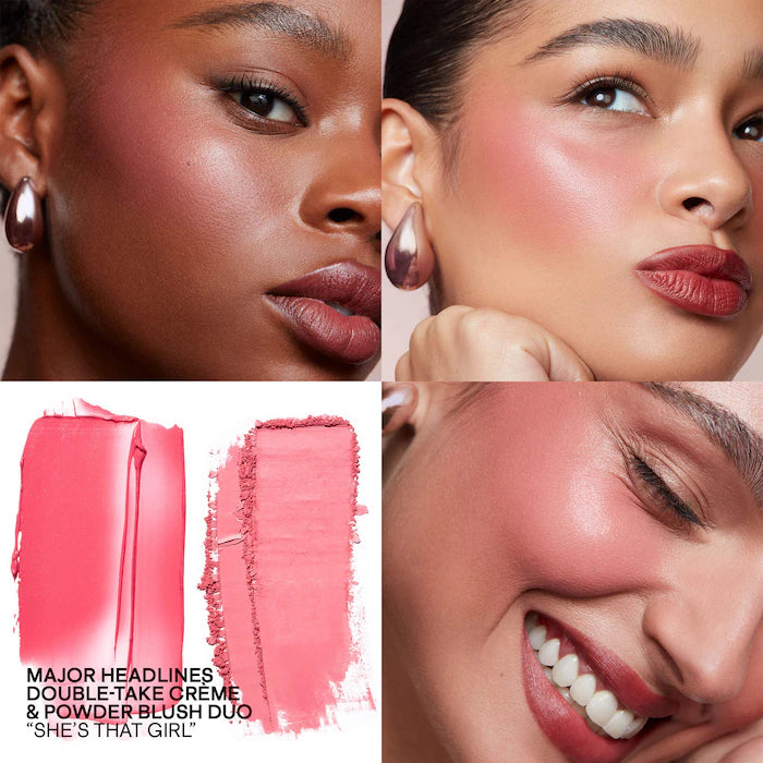 PATRICK TA     
Mini Major Headlines Double-Take Crème & Powder Blush Duo 🩷