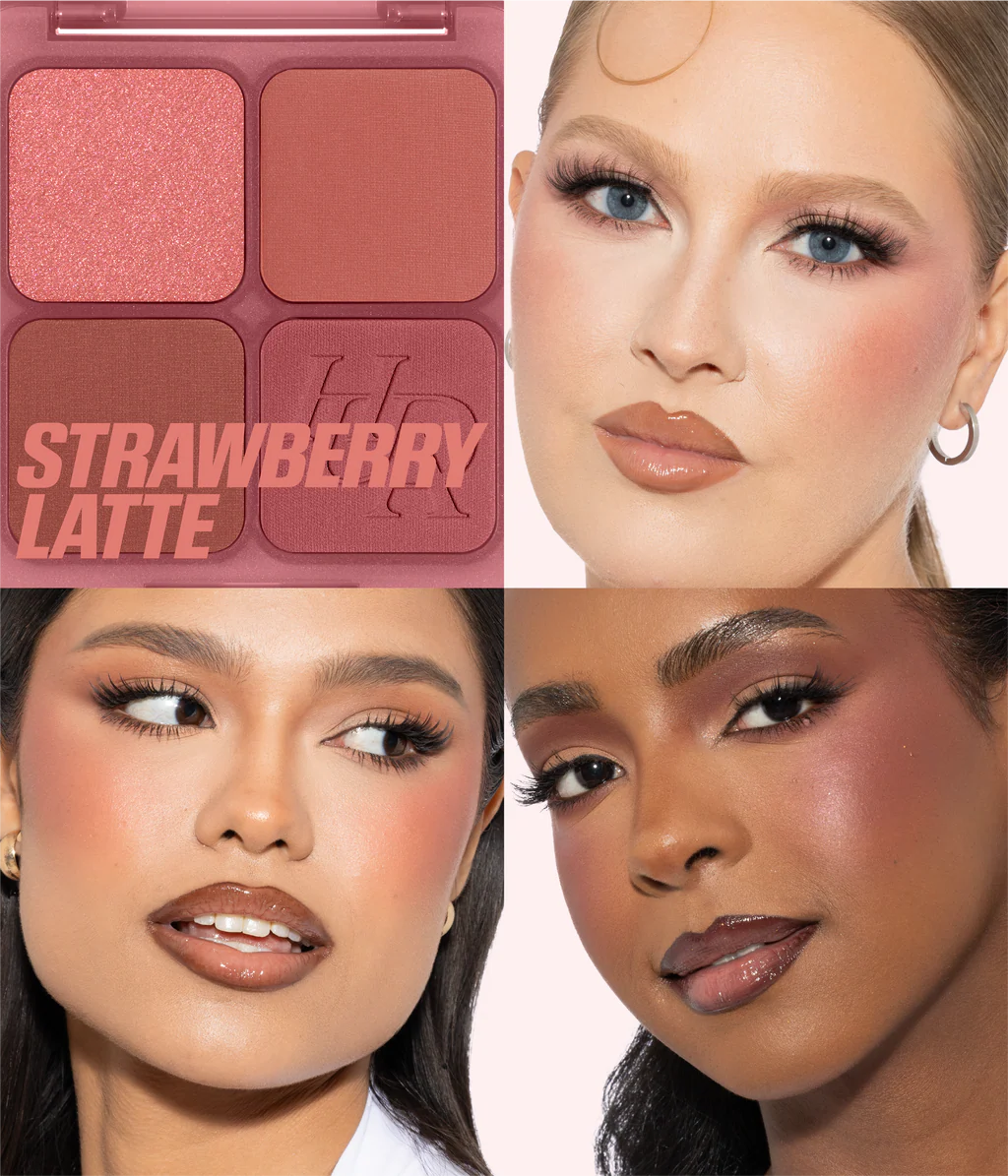 Huda Beauty    
Blush Filter Blurring Blushlighters Palette - Strawberry Latte ♥️