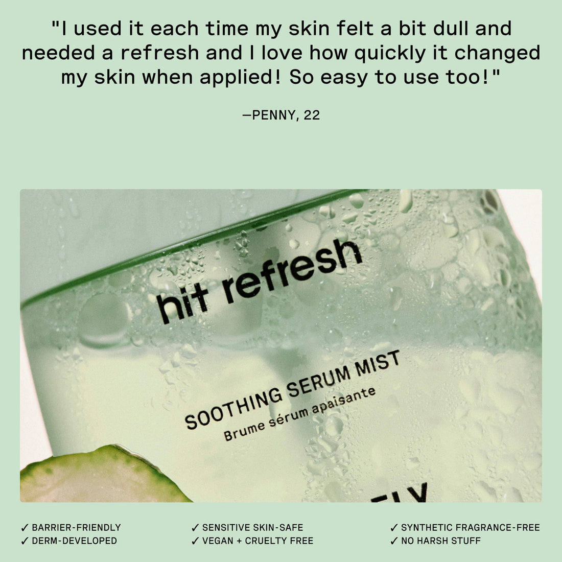 Sincerely Yours 
Hit Refresh Soothing Serum Mist 💚