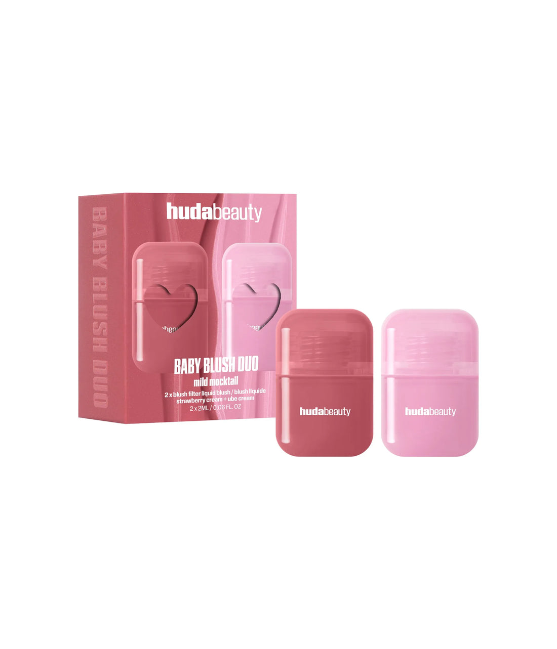 Huda Beauty    
Mini BABY BLUSH MILD MOCKTAIL DUO KIT 🩷