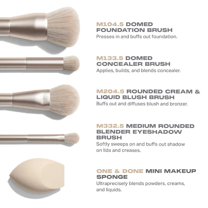 Morphe 
Riches Come True 5-Piece Brush & Tool Set 🤍✔️