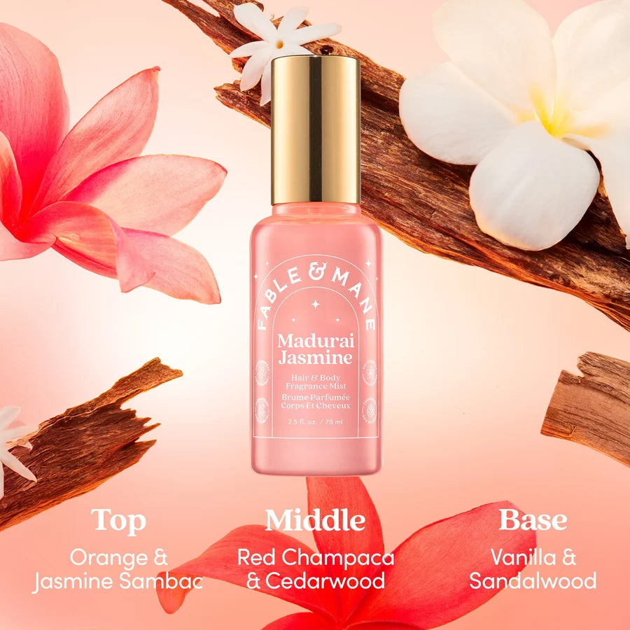 Fable & Mane  
Madurai Jasmine Hair & Body Mist 🧡