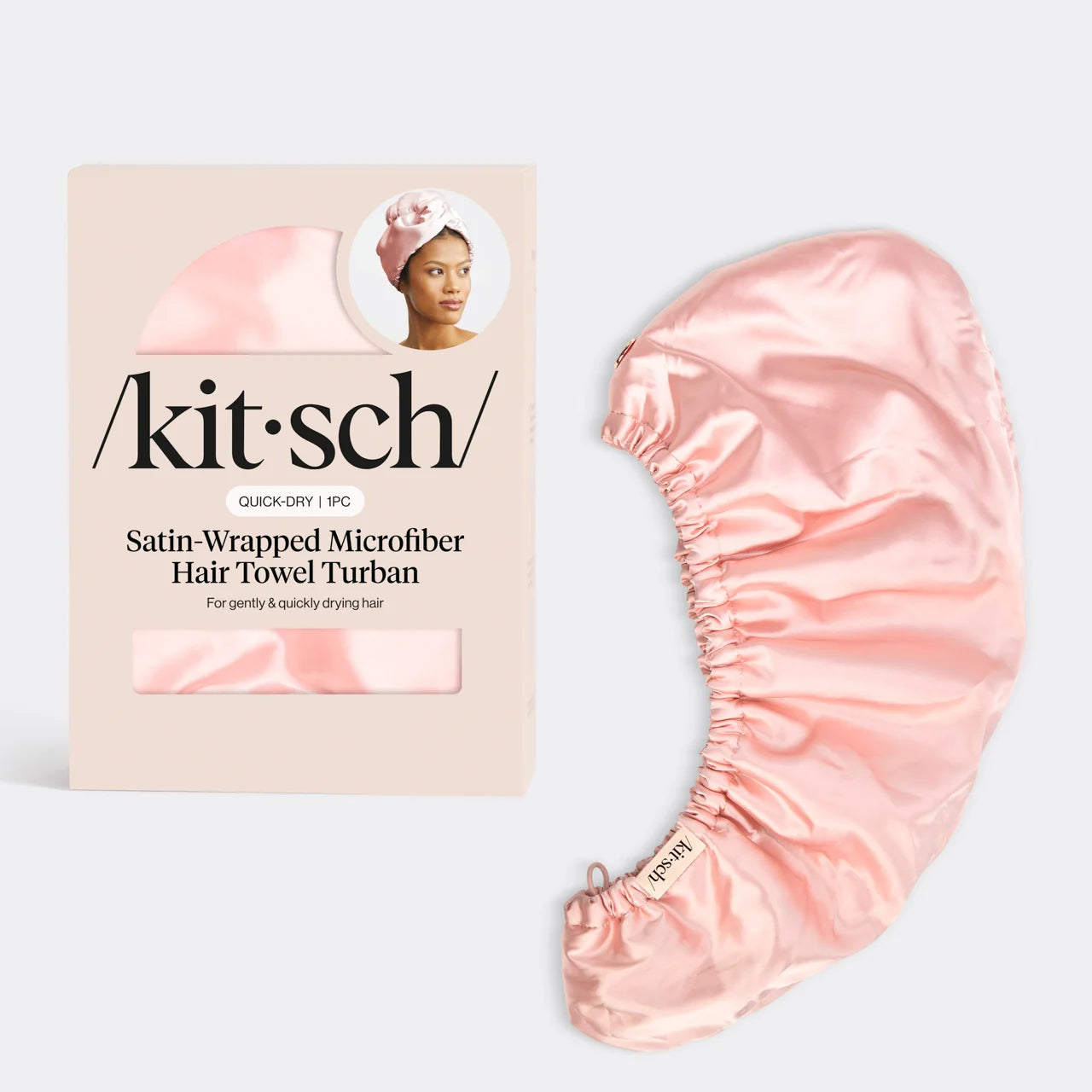 Kitsch 
Satin Microfiber Hair Towel 🩷✔️
