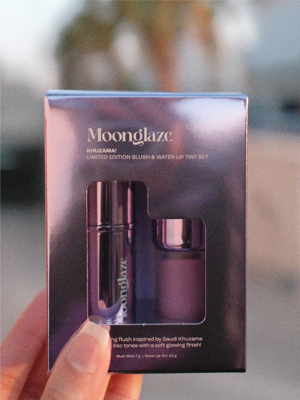Moonglaze 
KHUZAMA!
Limited Edition Blush & Water Lip Tint 💜✔️