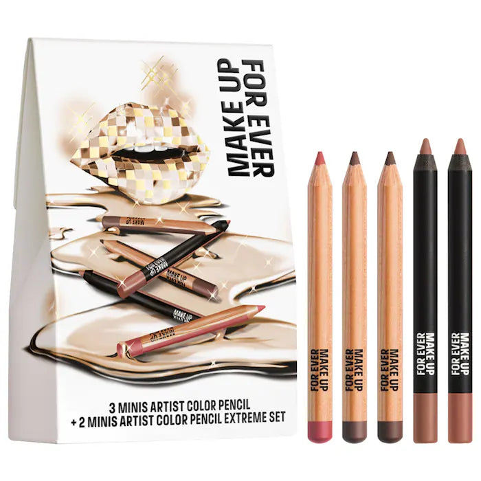 Make Up For Ever   
Mini Artist Color Pencil Original & Extreme Long-lasting Lip Liner Set 🤎