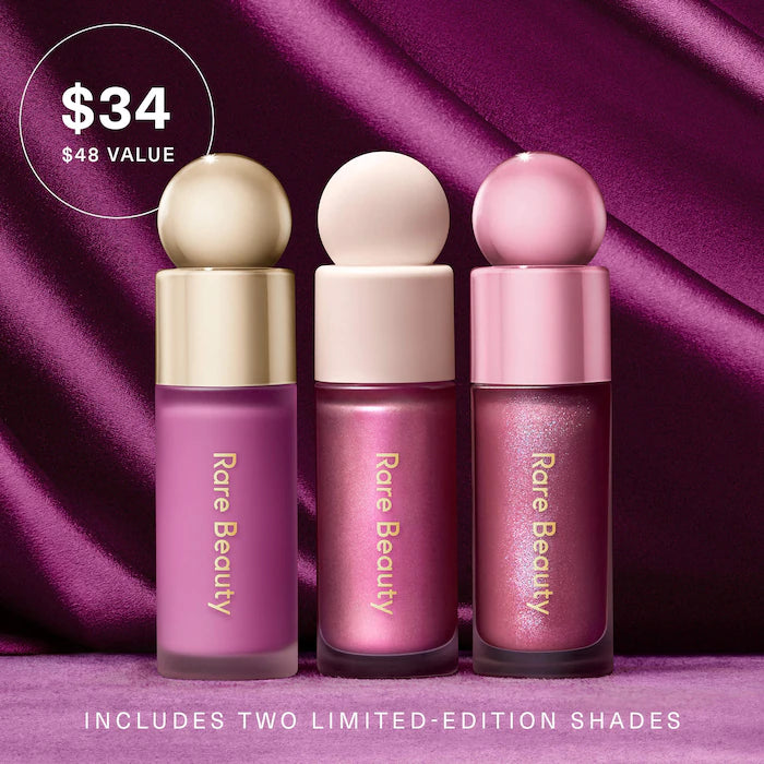 Rare Beauty 
Violet Faves Mini Cheek and Lip Trio Makeup Gift Set 💜