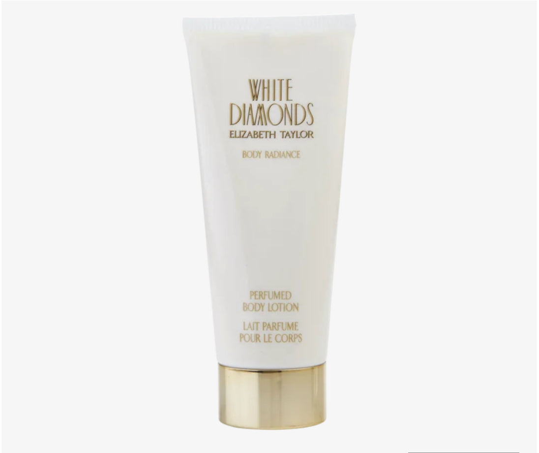Elizabeth Taylor 
White Diamonds Body Lotion 🤍✔️