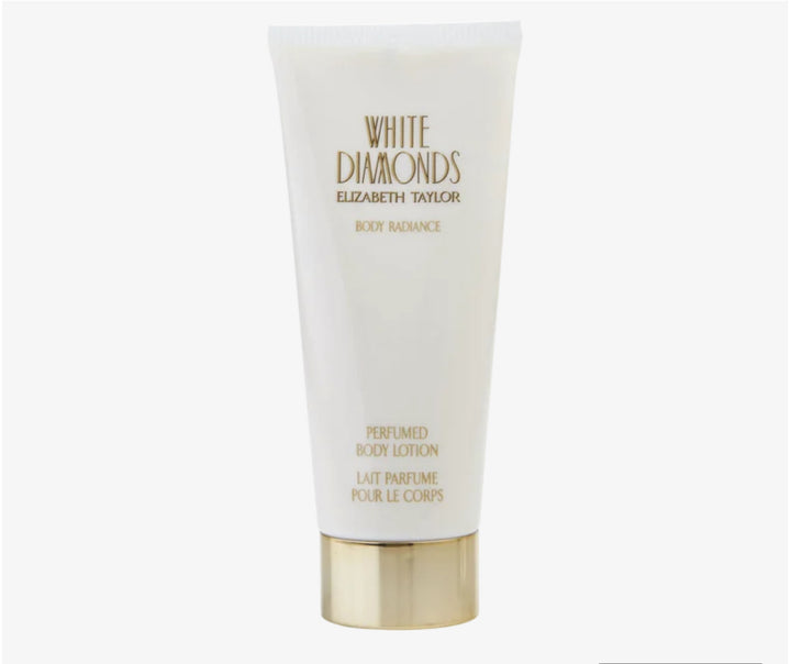 Elizabeth Taylor 
White Diamonds Body Lotion 🤍✔️