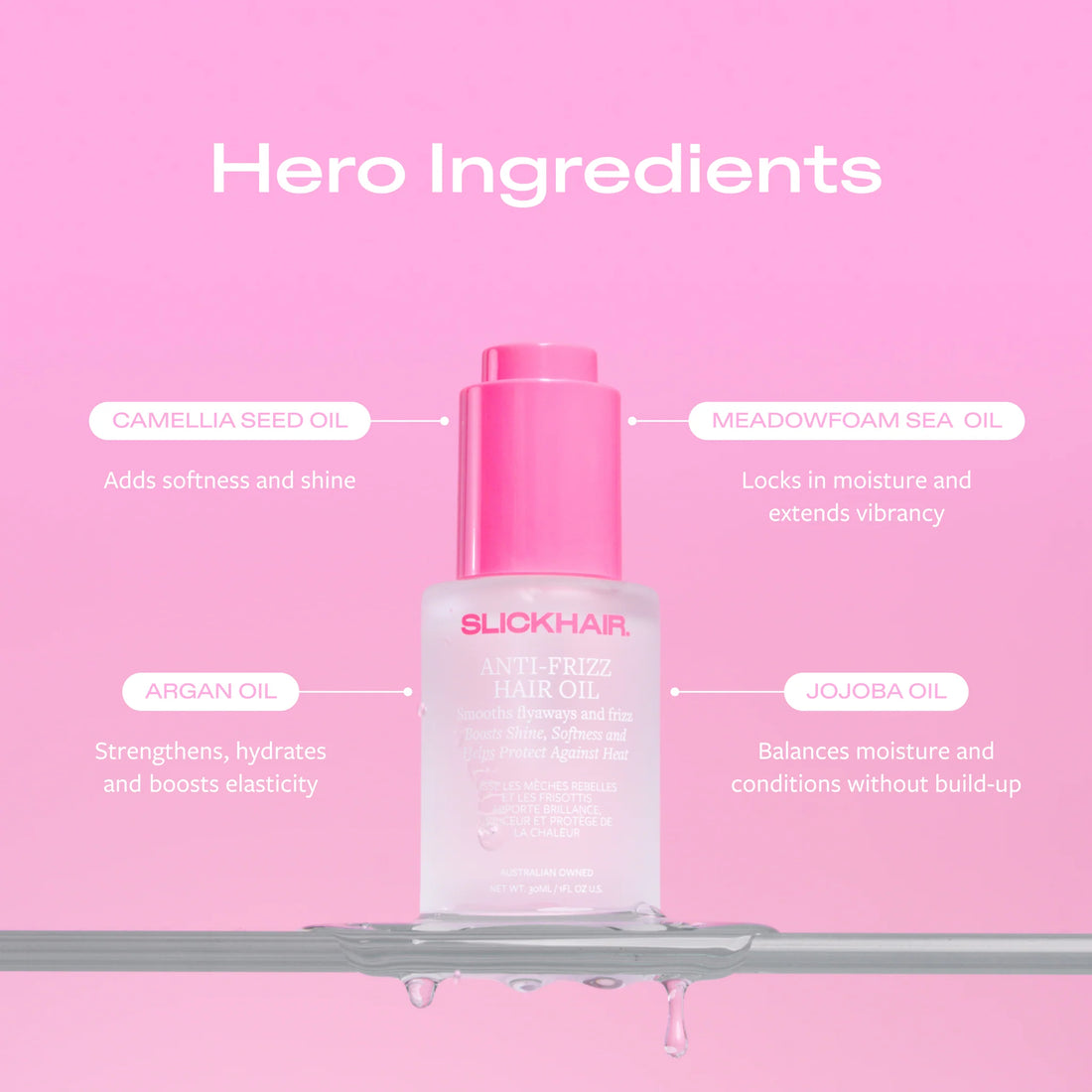 Slickhair    
Anti-Frizz Hair Oil 🩷