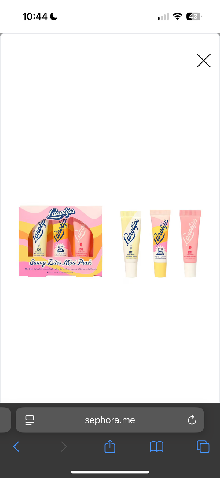 Lanolips 
Sunny Bites Mini Pack 🤍💛🩷