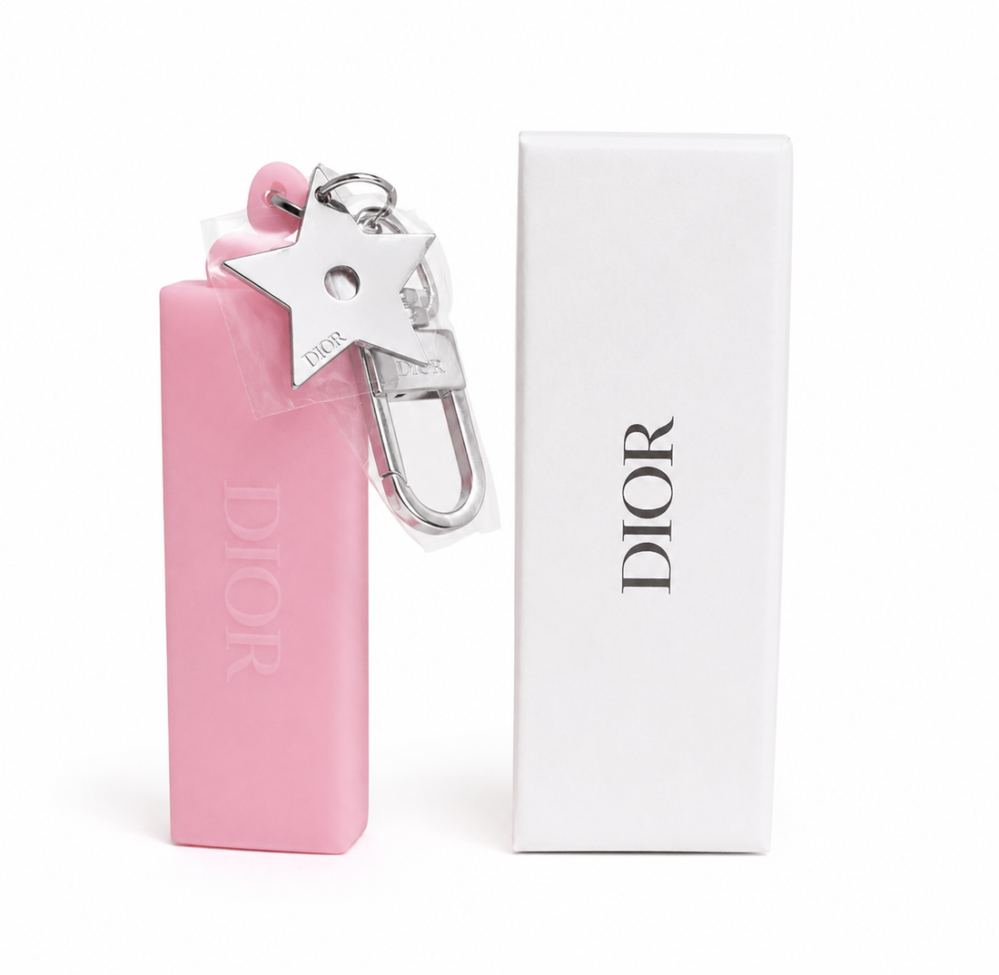 Dior 
Addict Lip Glow Oil Holder Pink Keychain Charm Case ♥️