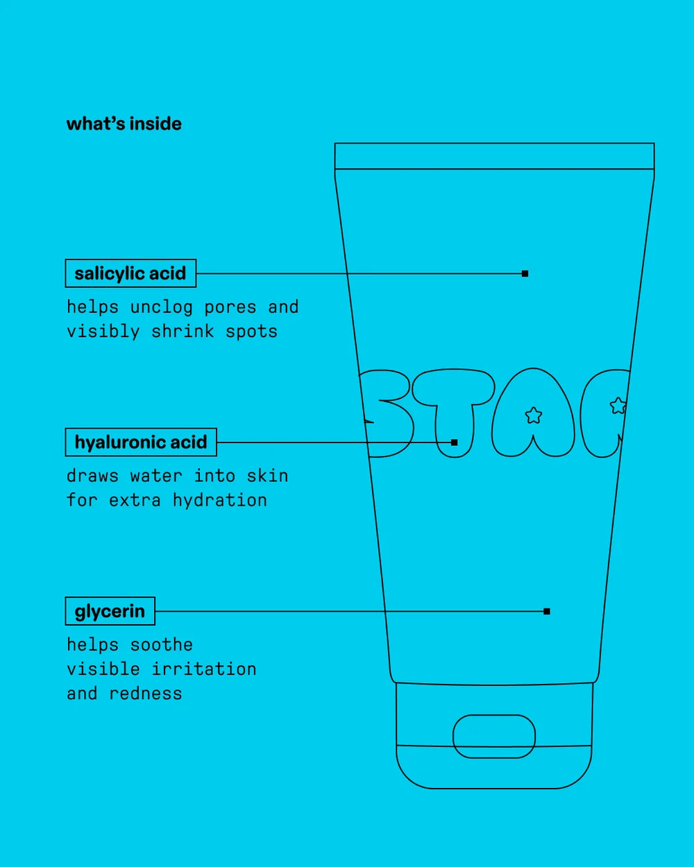 Starface Star     
Wash + Salicylic Acid face wash 🩵