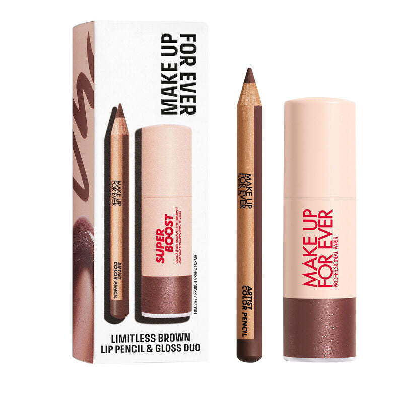 Makeup For Ever 
LIP PENCIL & GLOSS DUO    
limitless brown 🤎