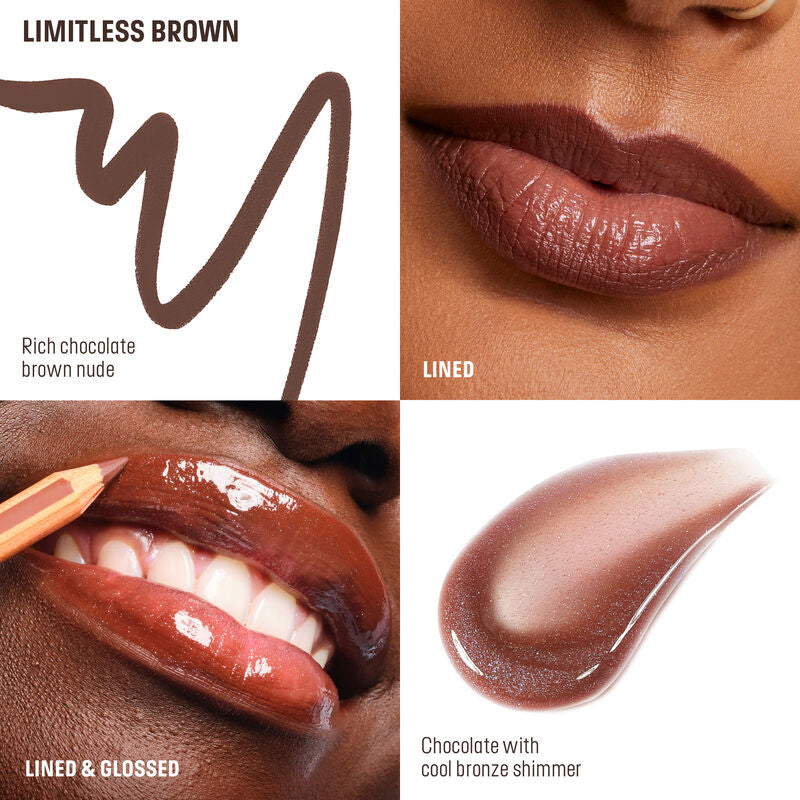 Makeup For Ever 
LIP PENCIL & GLOSS DUO    
limitless brown 🤎