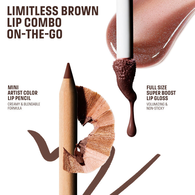 Makeup For Ever 
LIP PENCIL & GLOSS DUO    
limitless brown 🤎