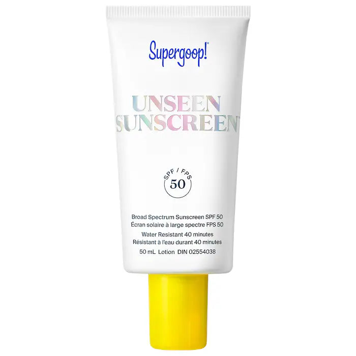 Supergoop! 
Unseen Sunscreen SPF 50 💛