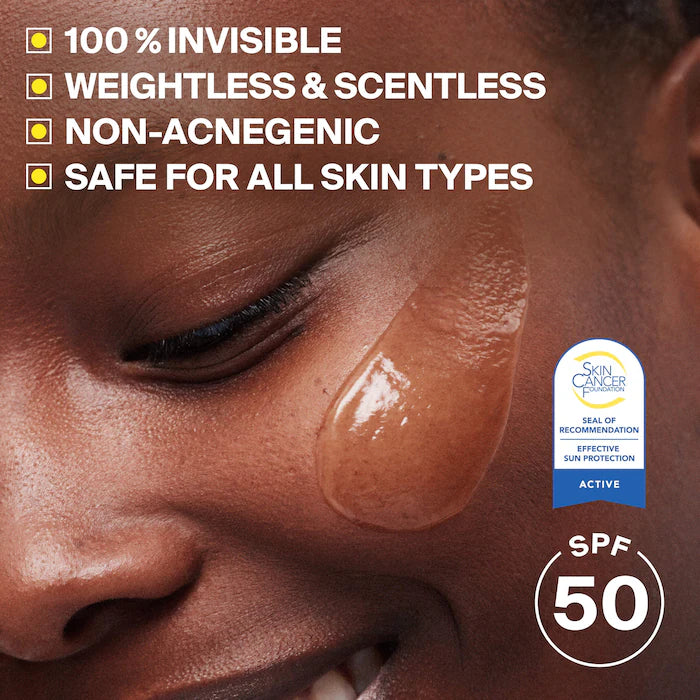 Supergoop! 
Unseen Sunscreen SPF 50 💛