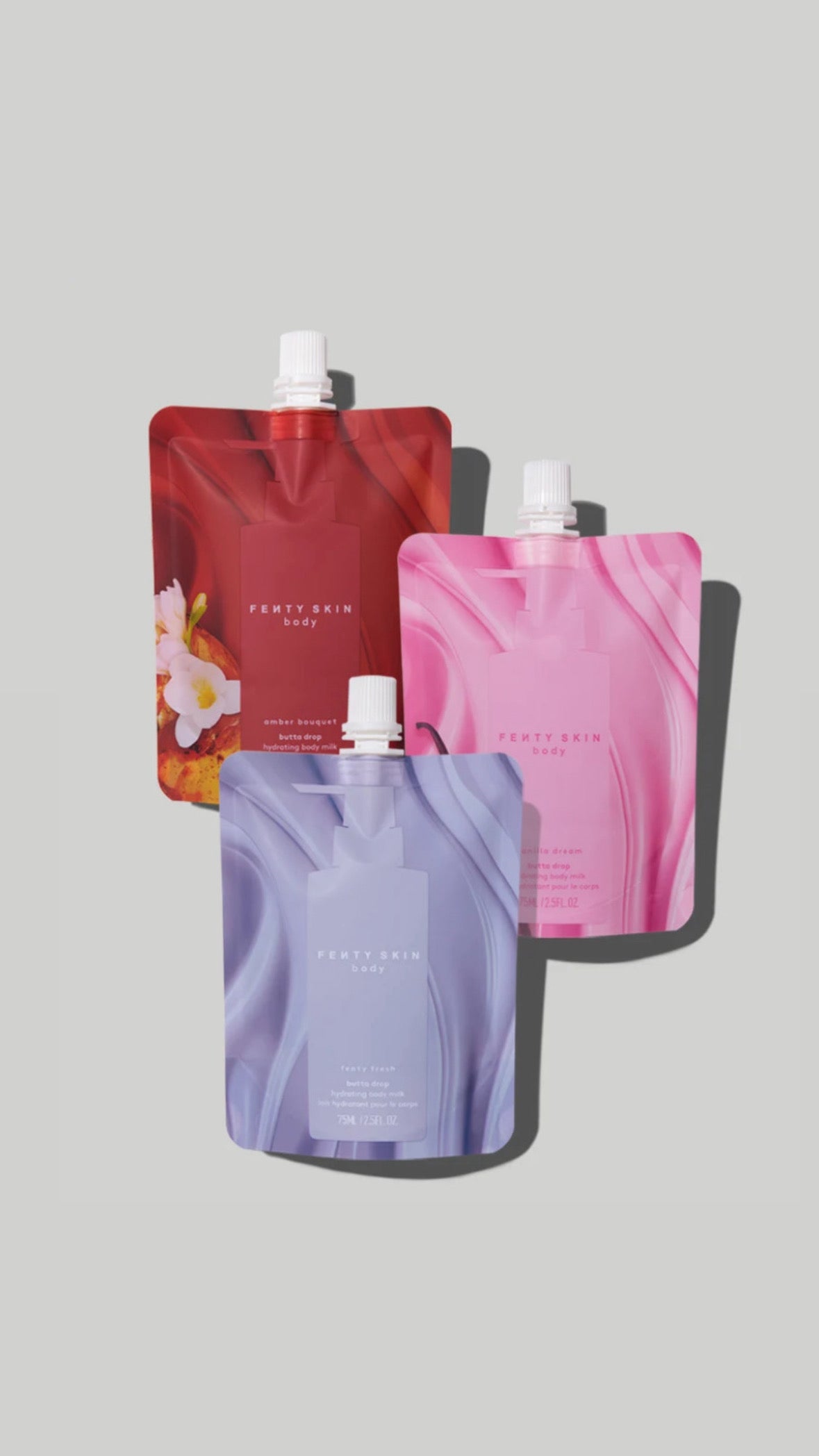 Fenty Skin
Mini Milk Hydrating Body Milk TRAVEL POUCH TRIO 🩷✔️