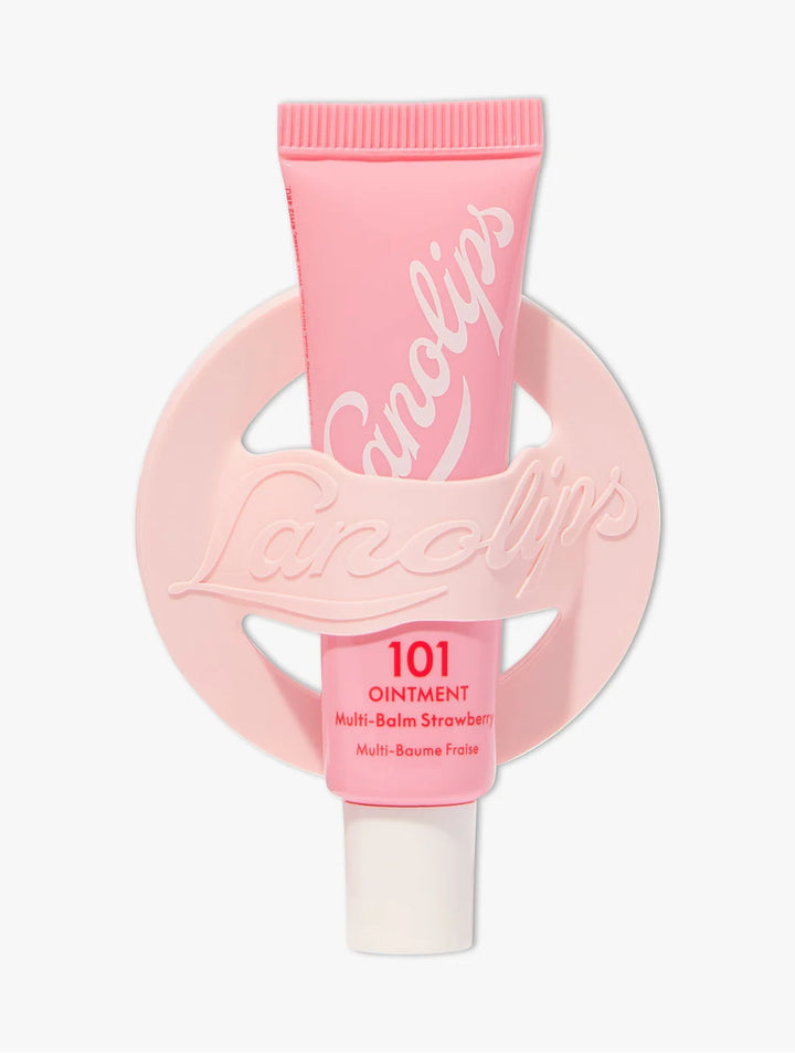 LanoLips 101 Ointment Strawberry & Phone Lip Balm Holder