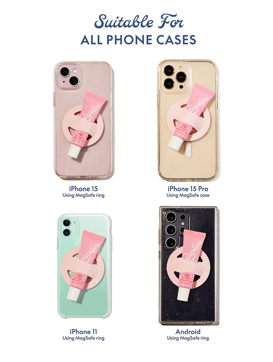 LanoLips 101 Ointment Strawberry & Phone Lip Balm Holder