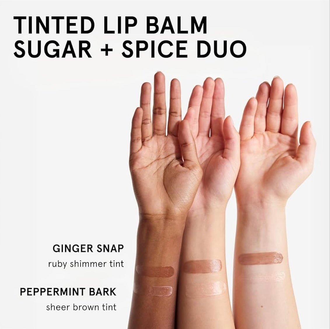 Glossier 
Balm Dotcom Hydrating Lip Balm Duo - Peppermint Bark & Ginger Snap set ♥️💙